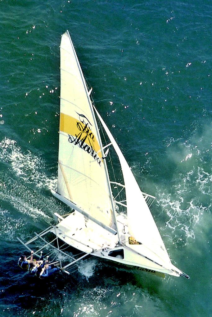 Tia Maria won two titles in the 1980s - JJ Giltinan 18ft Skiff Championship 2014  © Australian 18 Footers League http://www.18footers.com.au
